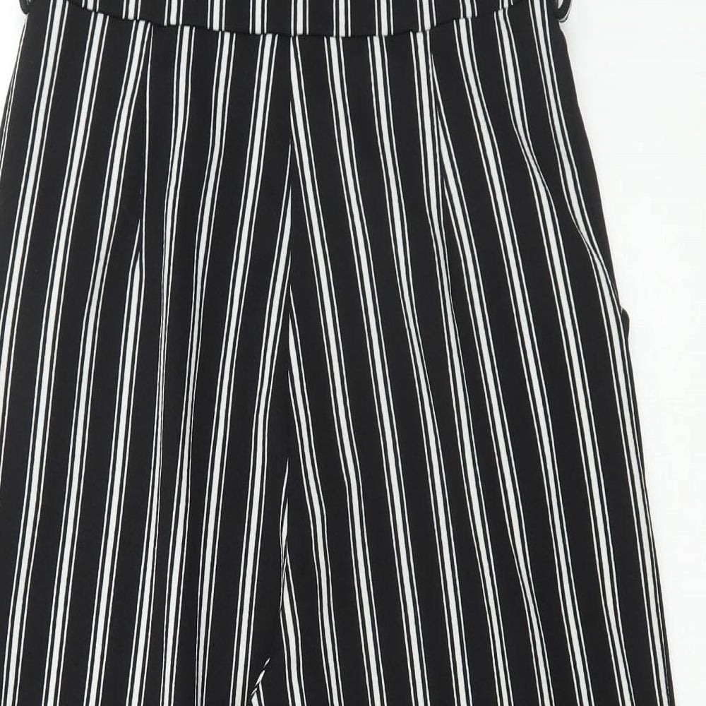 Ally Womens Black Striped Polyester Playsuit One-Piece Size 10 L21 in Pullover