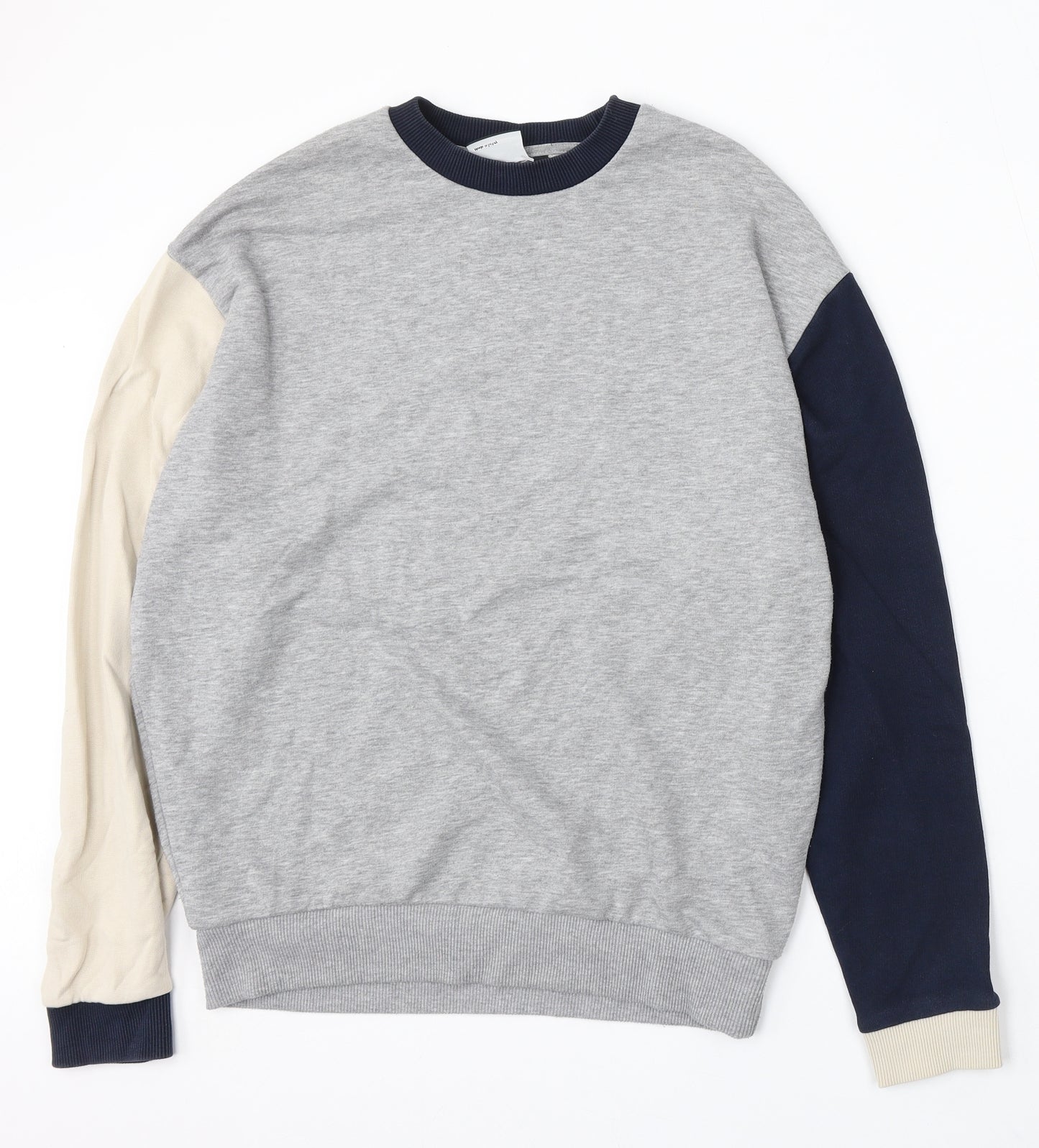 ASOS Mens Grey Cotton Pullover Hoodie Size XS