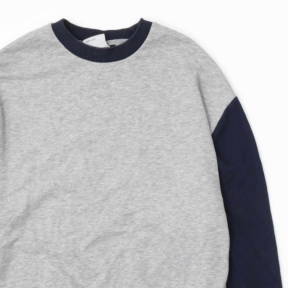 ASOS Mens Grey Cotton Pullover Hoodie Size XS