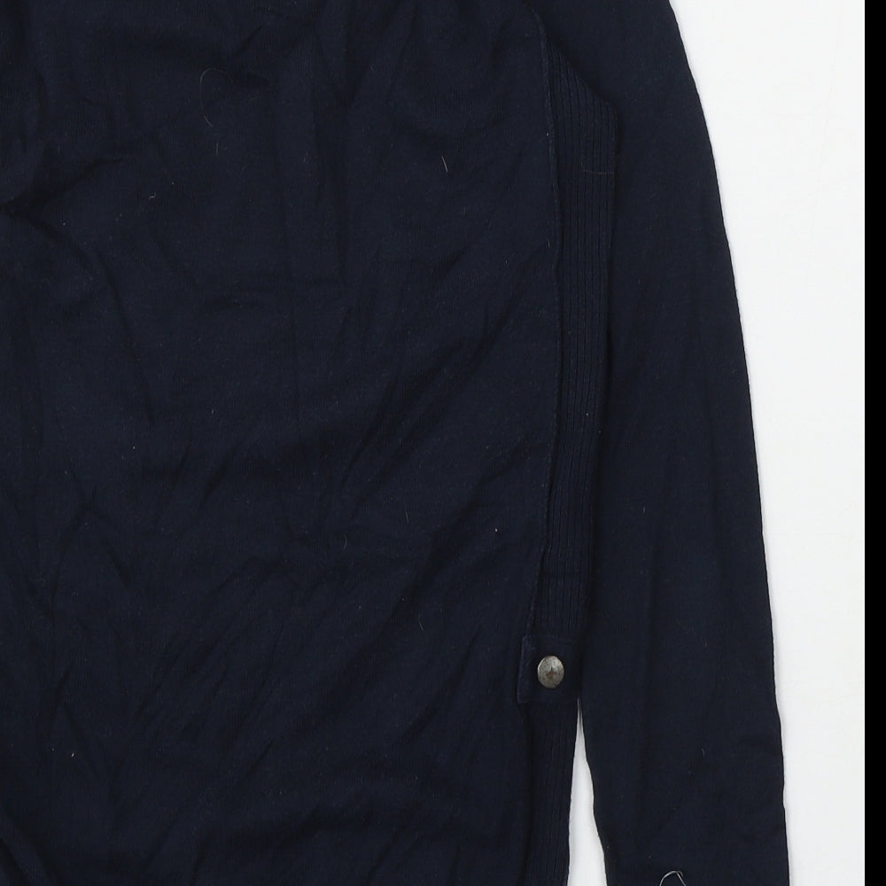 NEXT Womens Blue Collared Cotton Pullover Jumper Size 8 - Collared