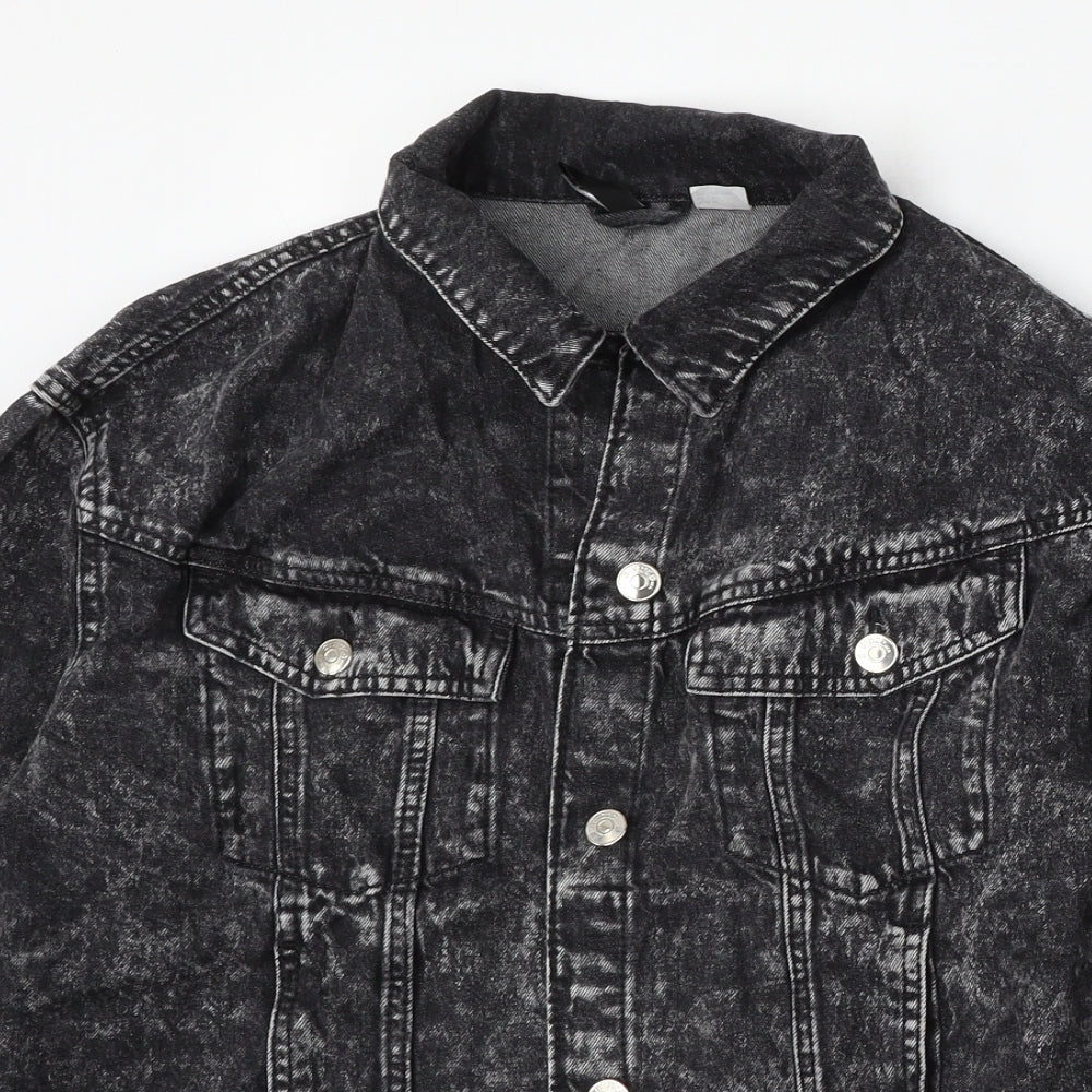 H&M Womens Grey Jacket Size M Button