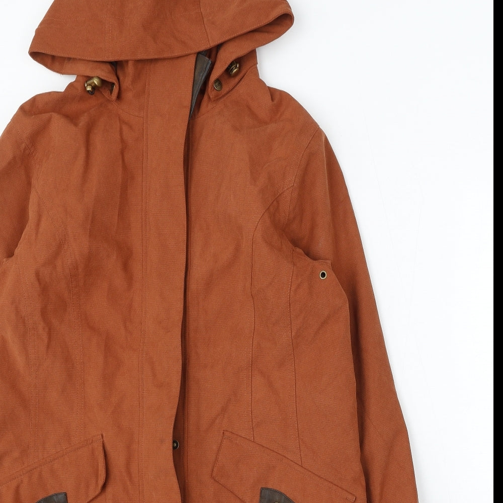 Baleno Womens Orange Jacket Coat Size 12 Zip