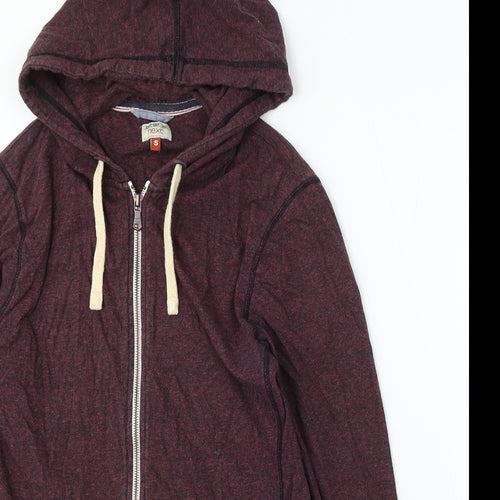 NEXT Mens Red Cotton Full Zip Hoodie Size S