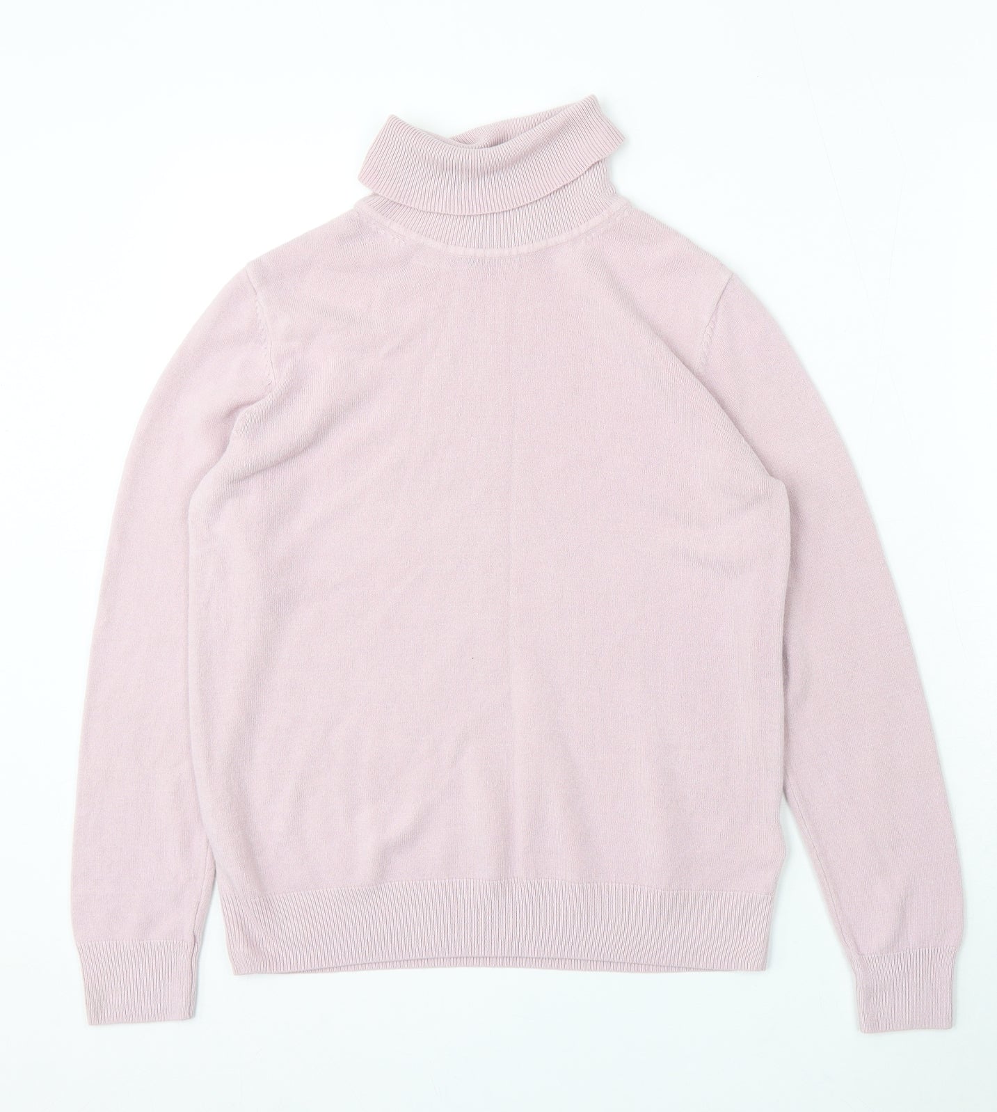 Marks and Spencer Womens Pink Round Neck Acrylic Pullover Jumper Size 12