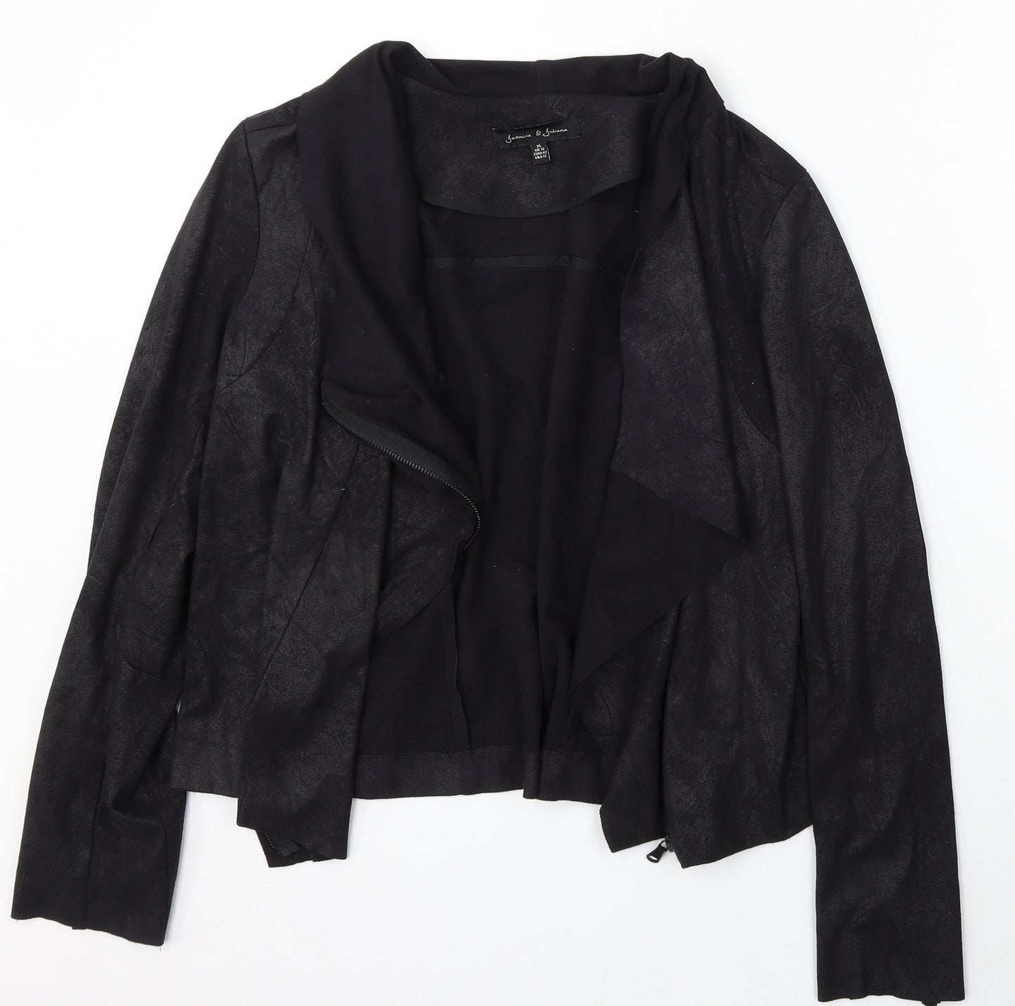 Jasmine & Juliana Womens Black Jacket Size 16 Zip