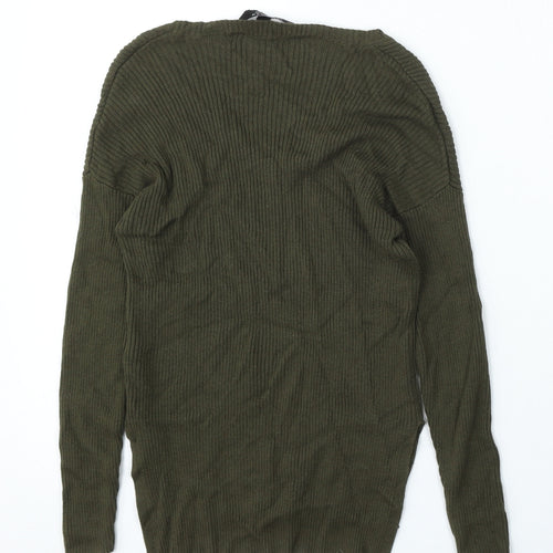 915 Generation Girls Green V-Neck Viscose Pullover Jumper Size 10-11 Years