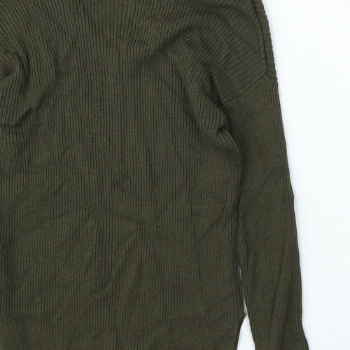 915 Generation Girls Green V-Neck Viscose Pullover Jumper Size 10-11 Years