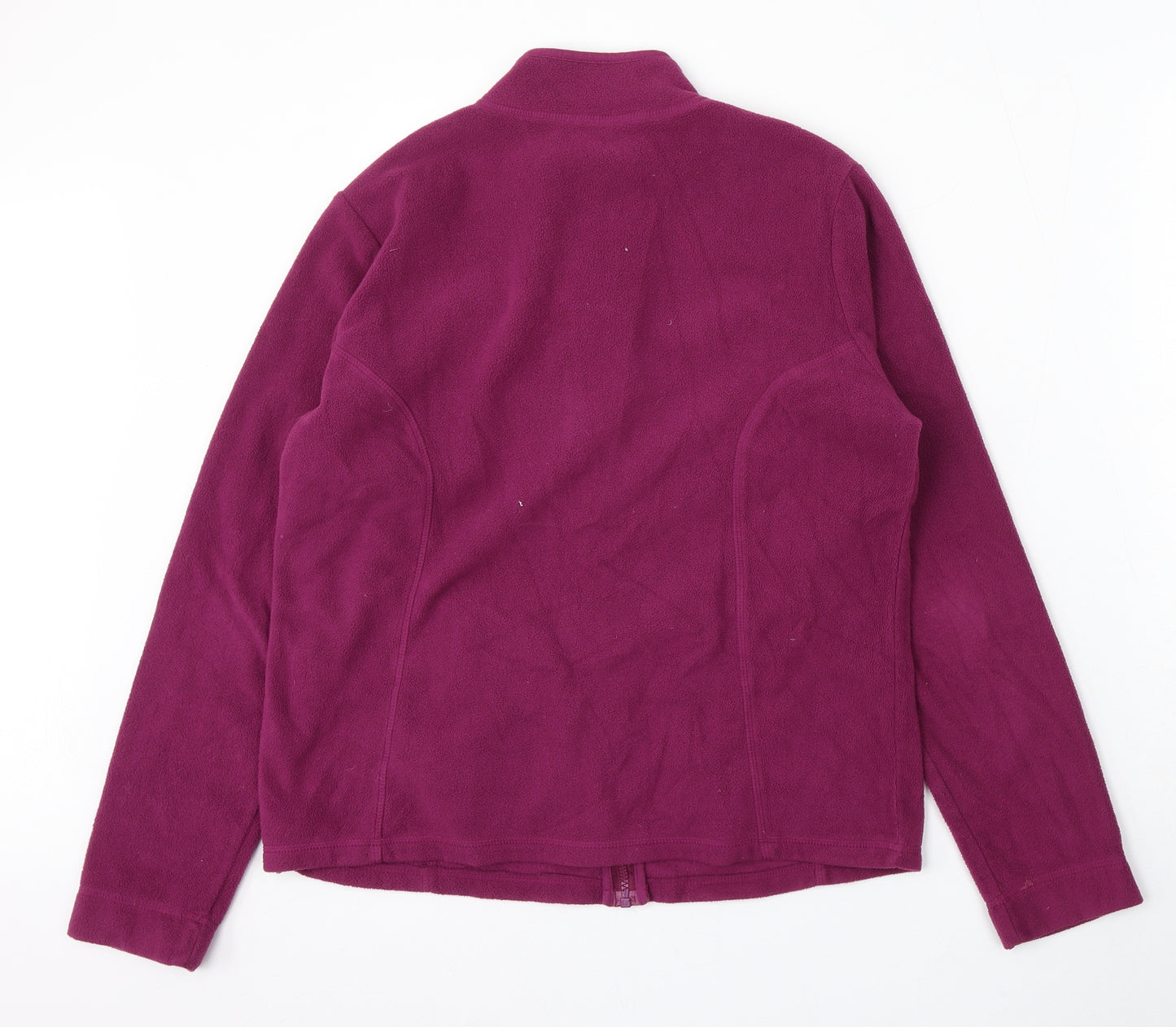 TU Womens Purple Polyester Full Zip Sweatshirt Size 14 Zip