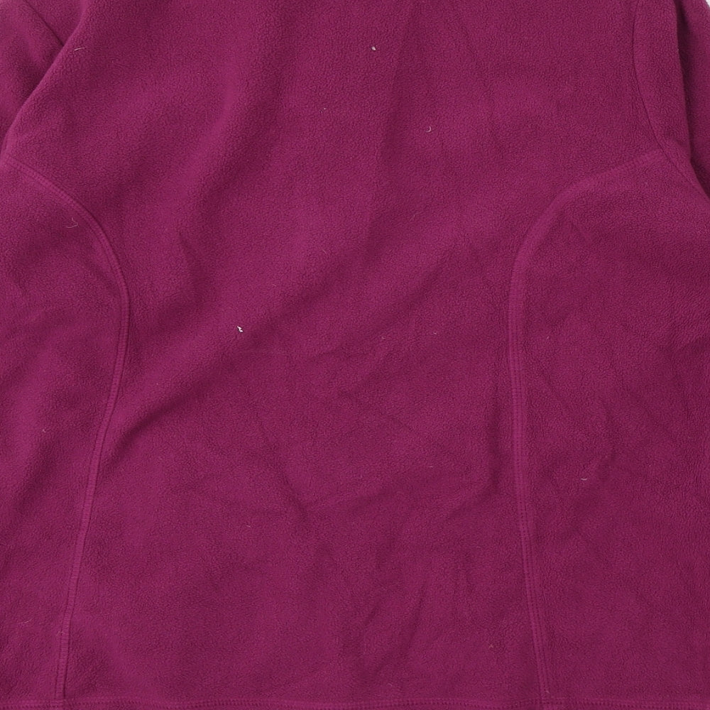 TU Womens Purple Polyester Full Zip Sweatshirt Size 14 Zip
