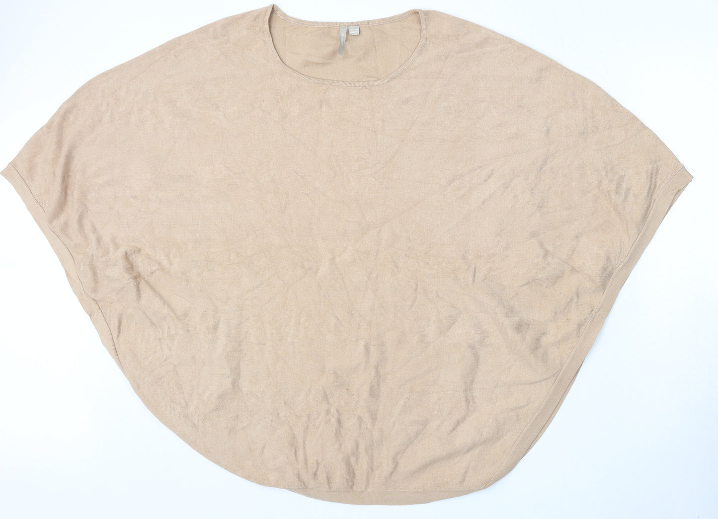 Anthology Womens Beige Round Neck Polyester Pullover Jumper One Size