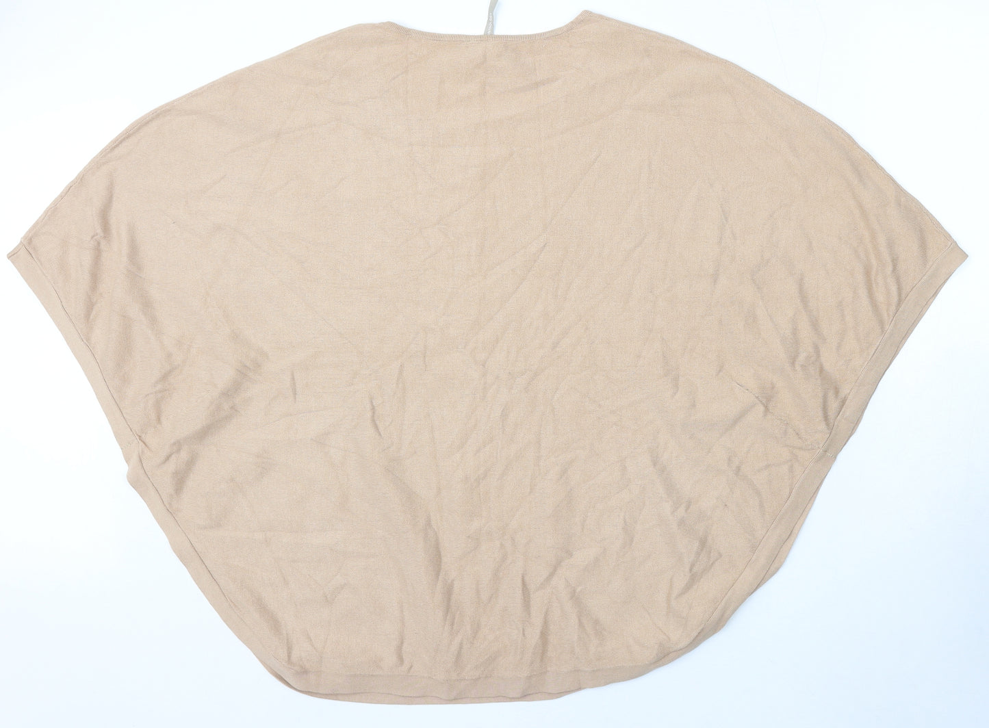 Anthology Womens Beige Round Neck Polyester Pullover Jumper One Size