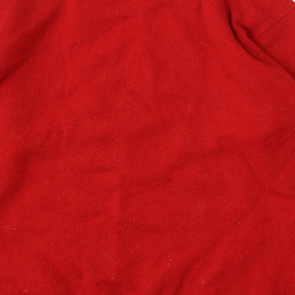 Pringle Womens Red Round Neck Wool Pullover Jumper Size S - Golfing