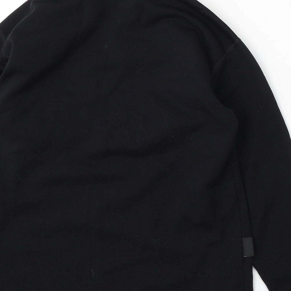 North Cape Womens Black Polyester Full Zip Sweatshirt Size S Zip