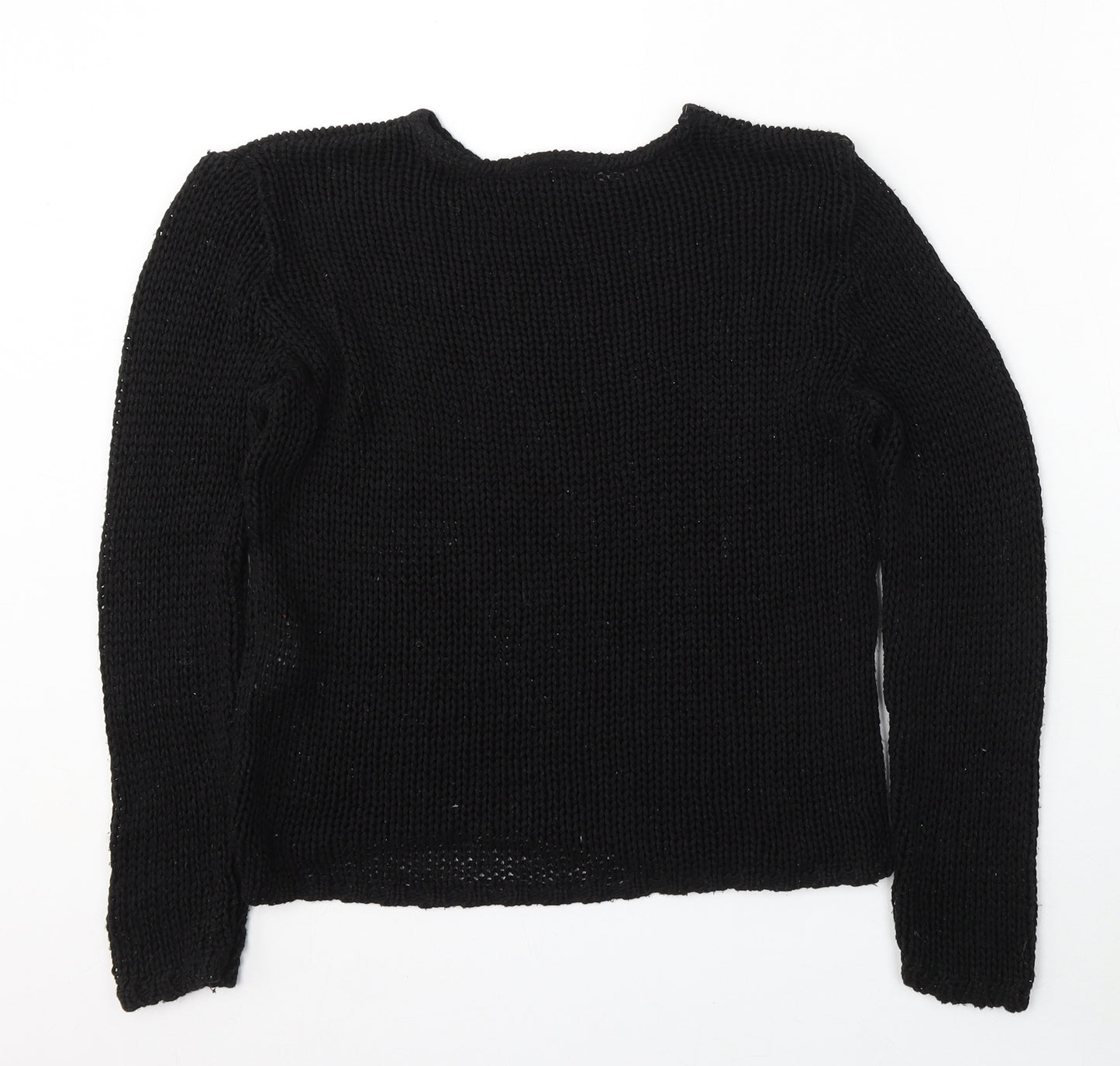 Clockhouse Womens Black Round Neck Acrylic Pullover Jumper Size 12