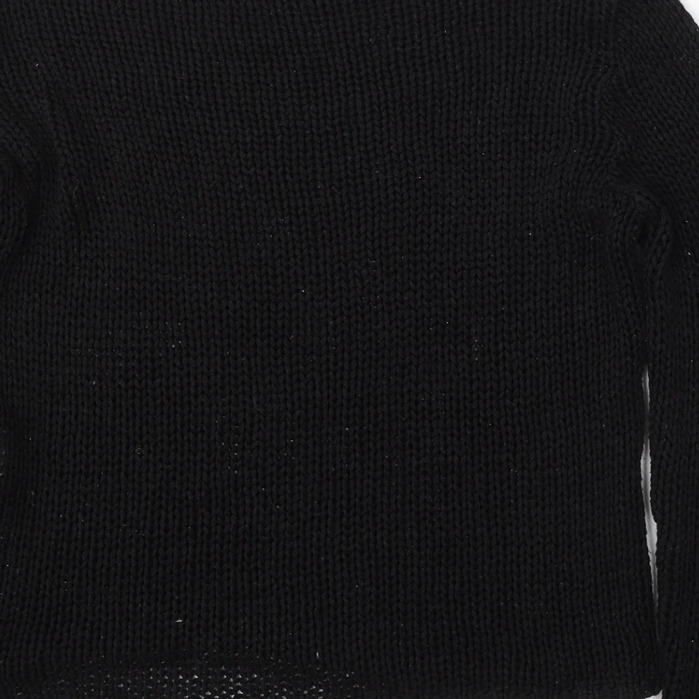 Clockhouse Womens Black Round Neck Acrylic Pullover Jumper Size 12