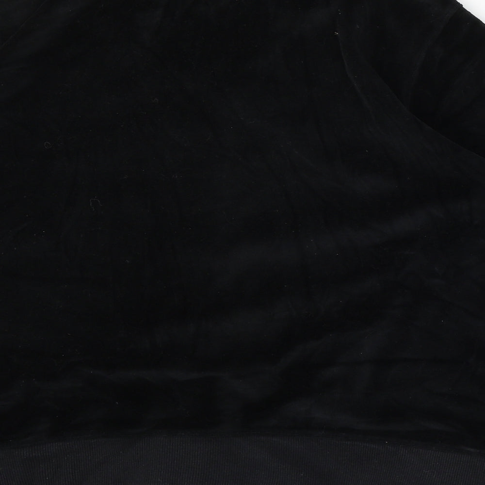 Evans Womens Black Cotton Full Zip Sweatshirt Size 26 Zip