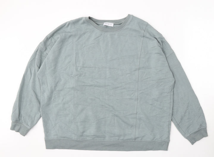 Papaya Womens Blue Viscose Pullover Sweatshirt Size L