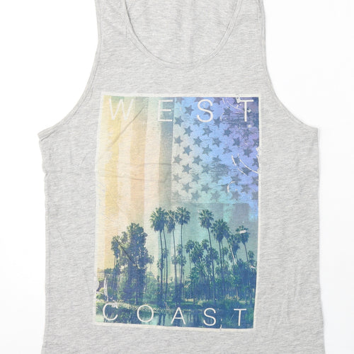 Cedar Wood State Mens White Cotton T-Shirt Size S Round Neck - West Coast