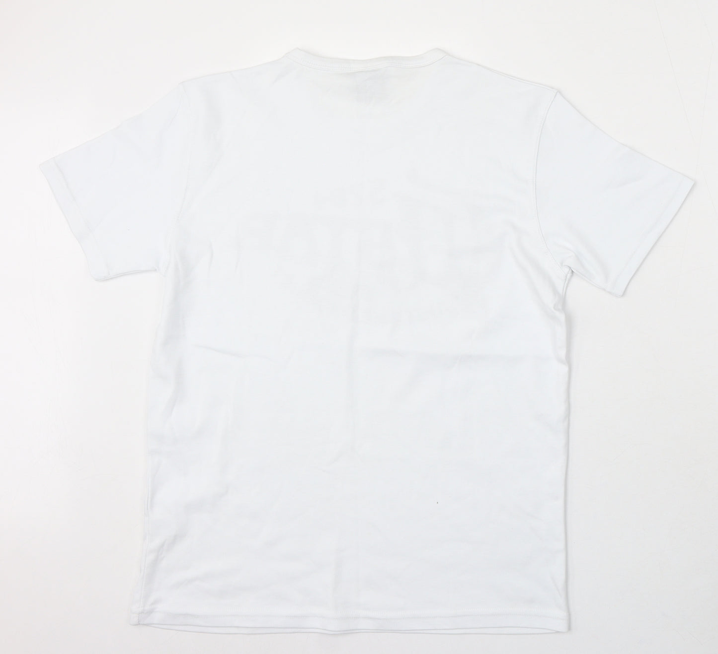 G Star Mens White Cotton T-Shirt Size M Round Neck