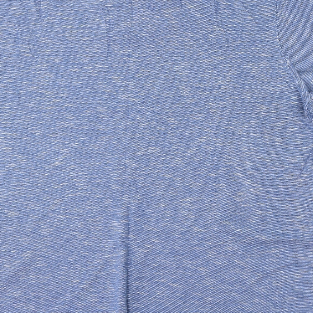 Dunnes Stores Mens Blue Cotton Polo Size 3XL Collared Button