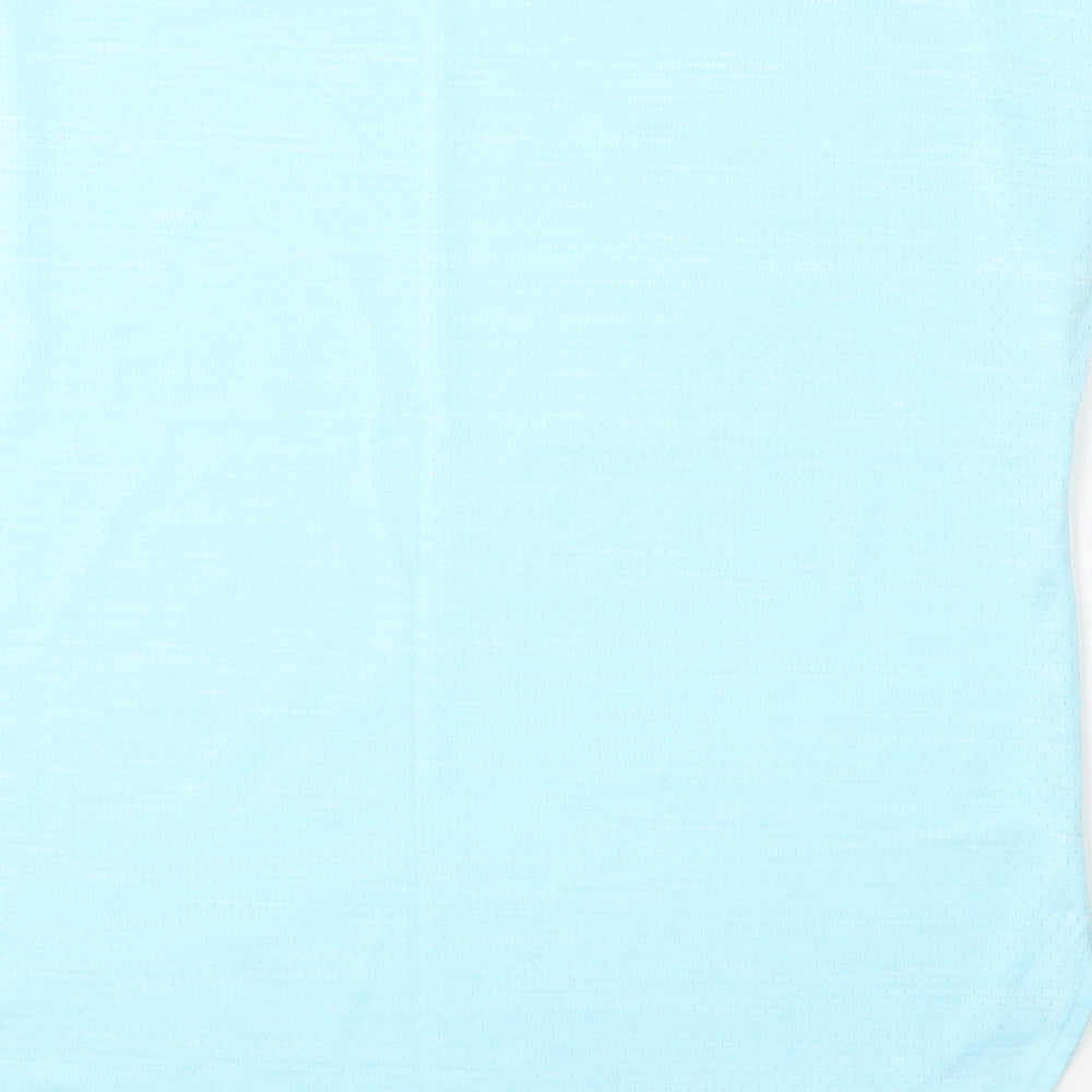 Dunnes Stores Womens Blue Polyester Basic T-Shirt Size L Round Neck