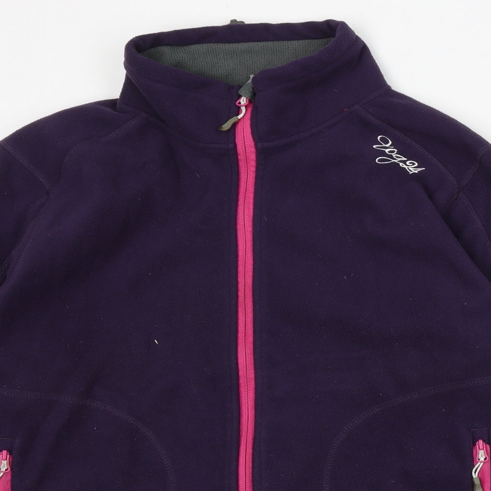 TOG24 Womens Purple Polyester Full Zip Sweatshirt Size 16 Zip