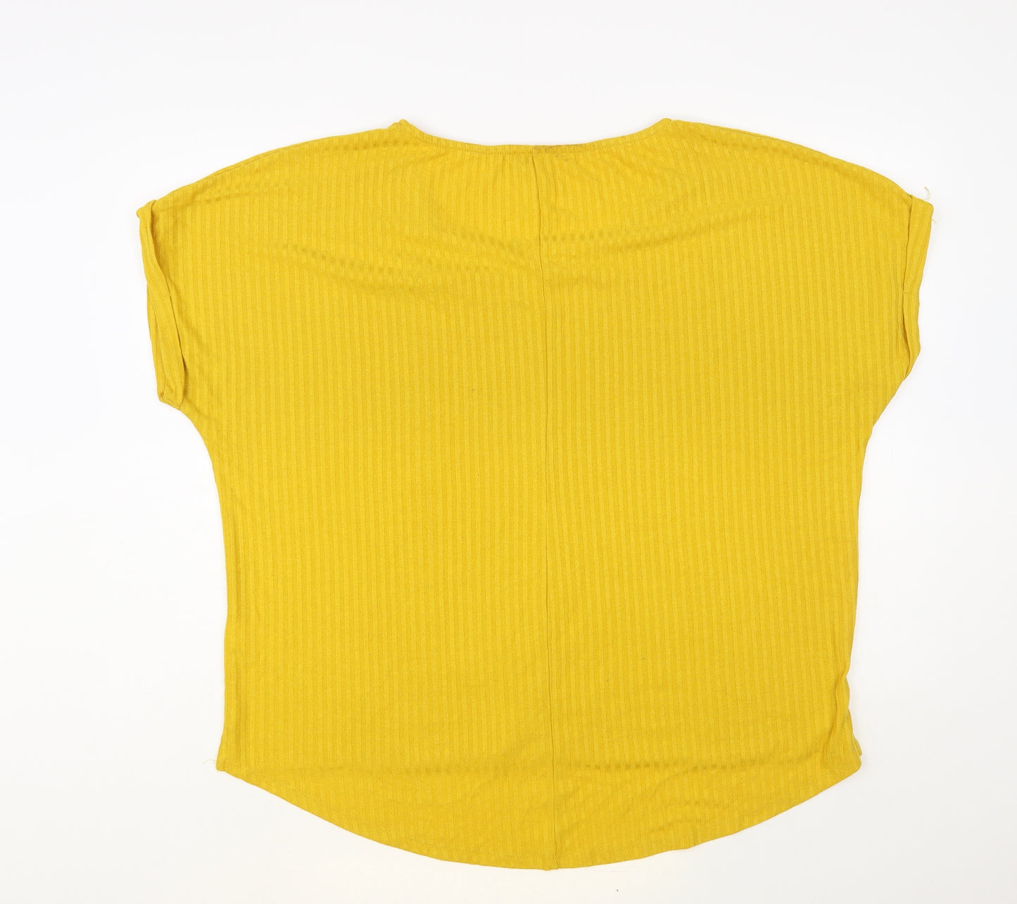 Papaya Womens Yellow Viscose Basic Blouse Size 18 V-Neck