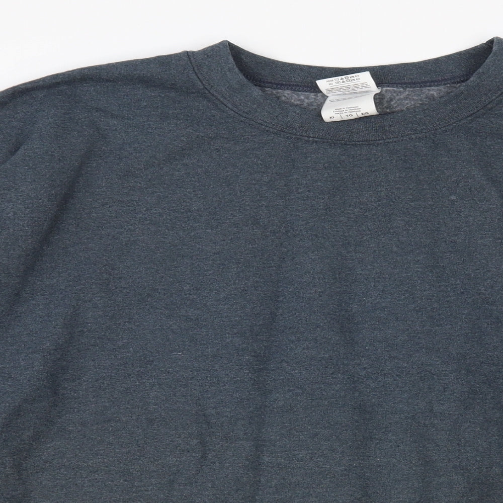 Gildan Mens Grey Cotton Pullover Sweatshirt Size XL