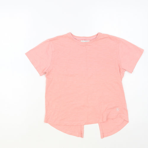 Leigh Tucker Willow Girls Pink Cotton Pullover T-Shirt Size 8-9 Years Crew Neck Pullover