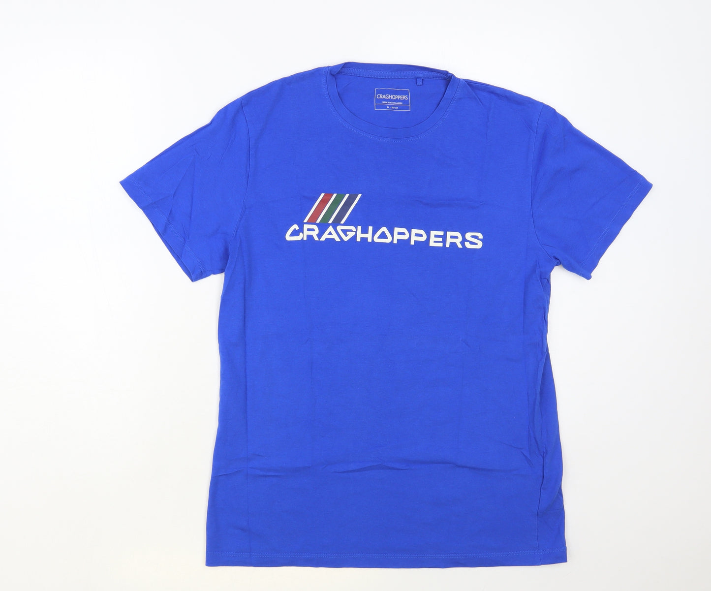 Craghoppers Mens Blue Cotton T-Shirt Size M Crew Neck