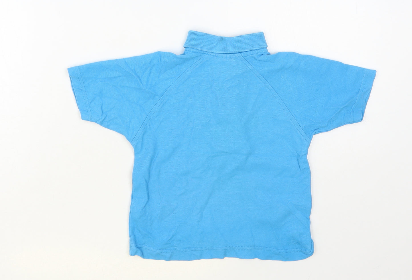 NEXT Boys Blue Cotton Basic Polo Size 2 Years Collared Button - Guitar