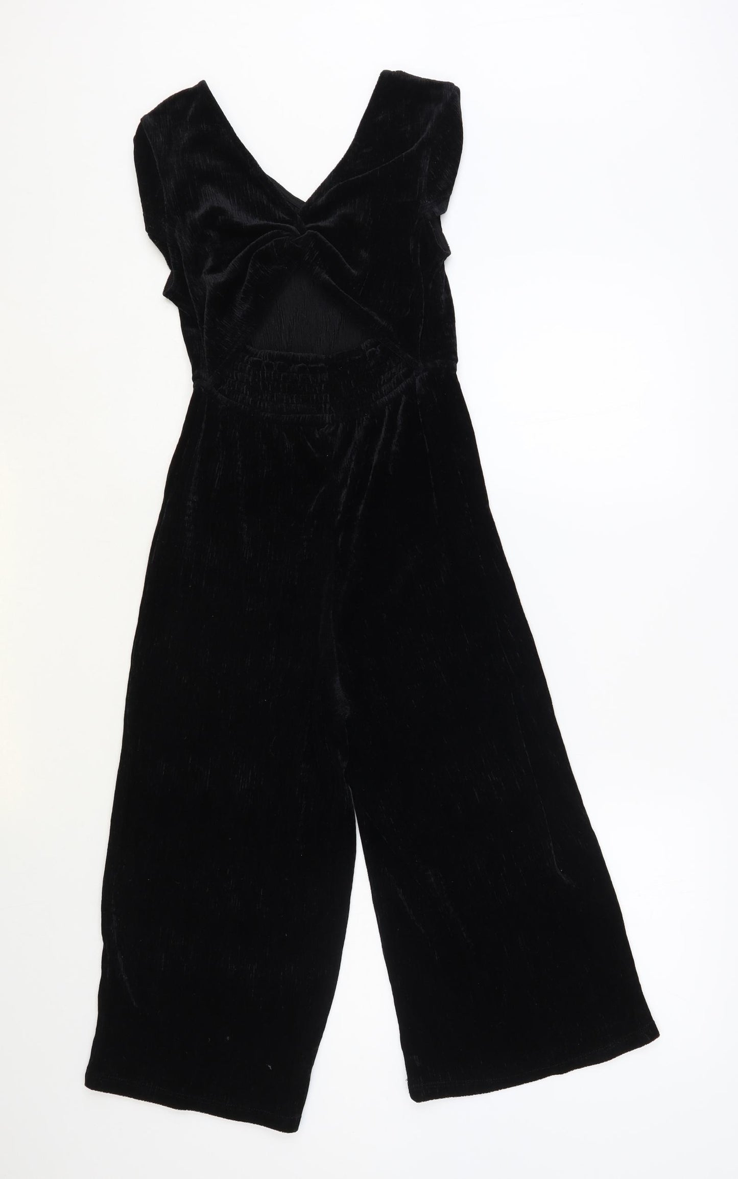 Marks and Spencer Girls Black Polyester Jumpsuit One-Piece Size 8-9 Years Pullover - Open Back