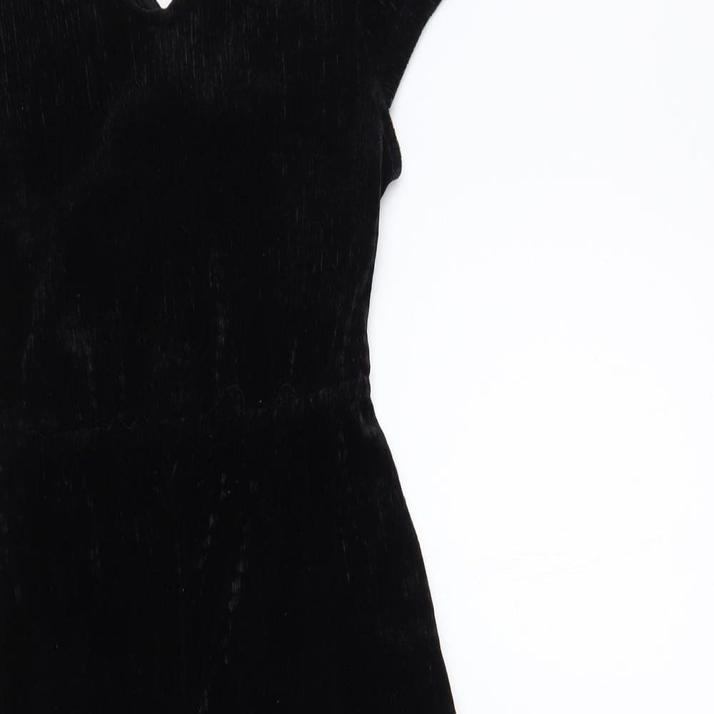 Marks and Spencer Girls Black Polyester Jumpsuit One-Piece Size 8-9 Years Pullover - Open Back