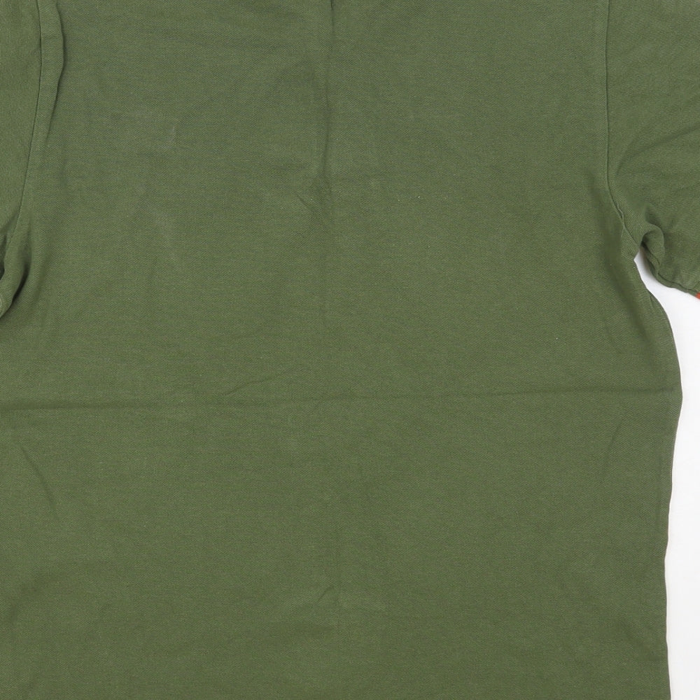 Matalan Mens Green Cotton Polo Size S Collared Button
