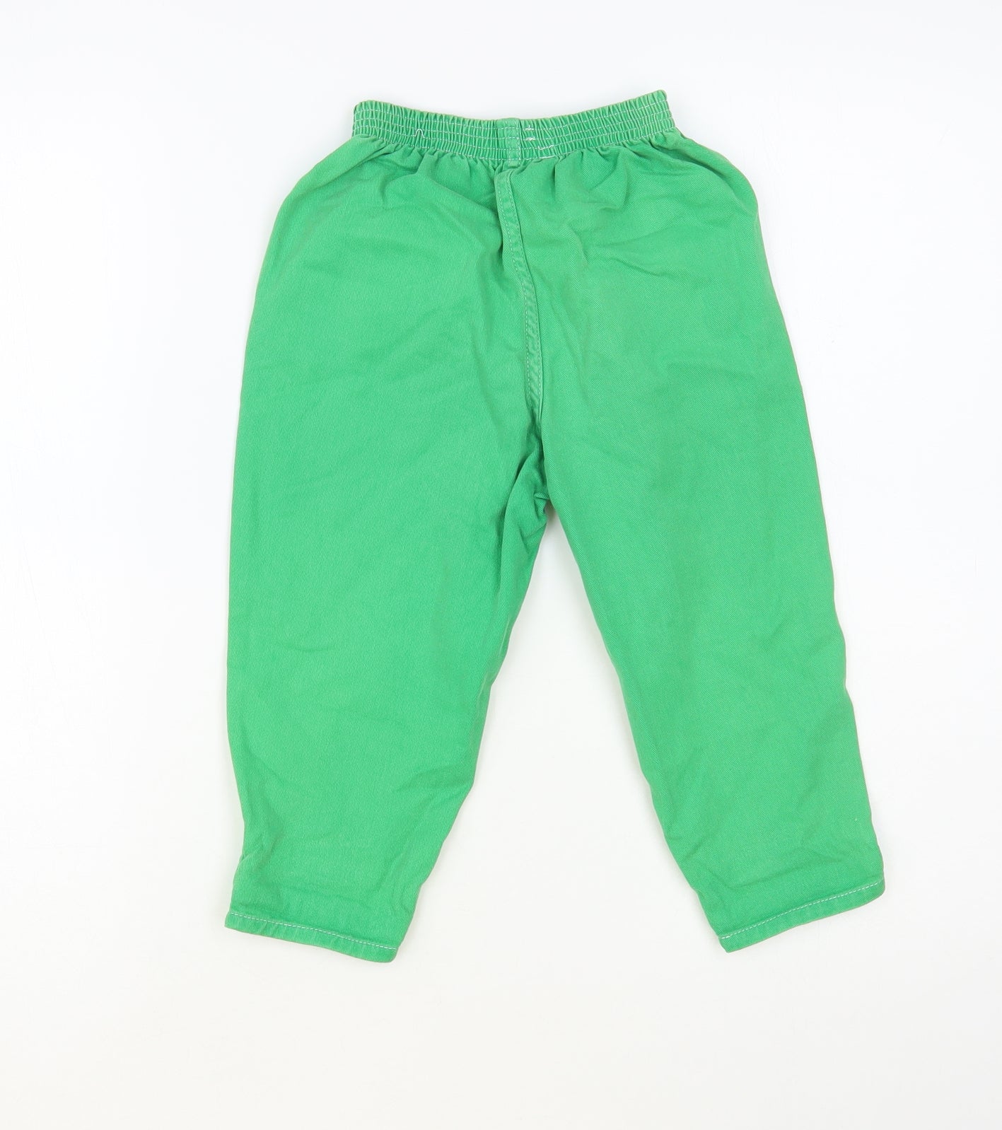 Jean Bourget Boys Green Cotton Jogger Trousers Size 2 Years Regular Pullover