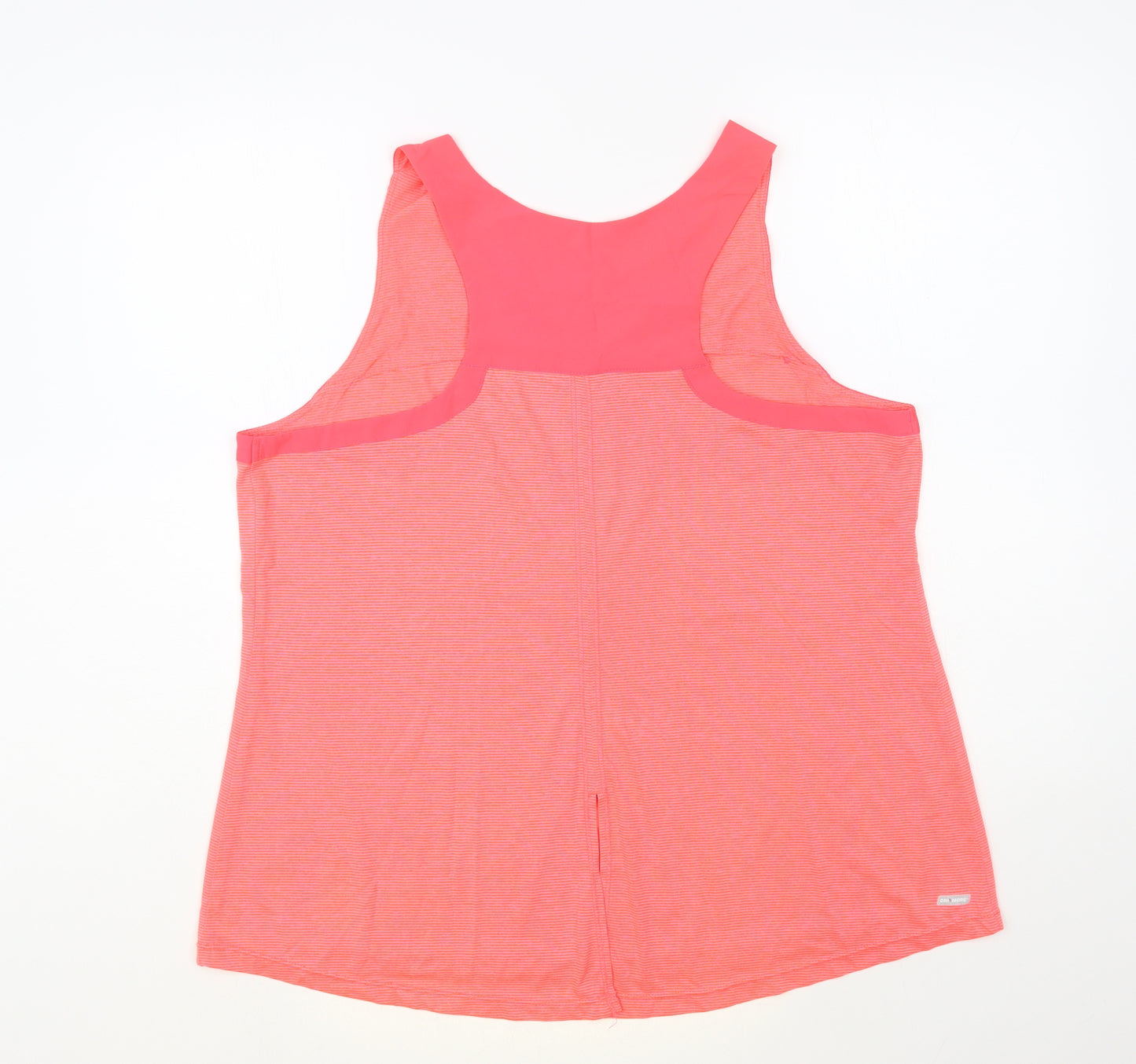 Danskin Womens Pink Striped Polyester Pullover Tank Size XL Round Neck Pullover