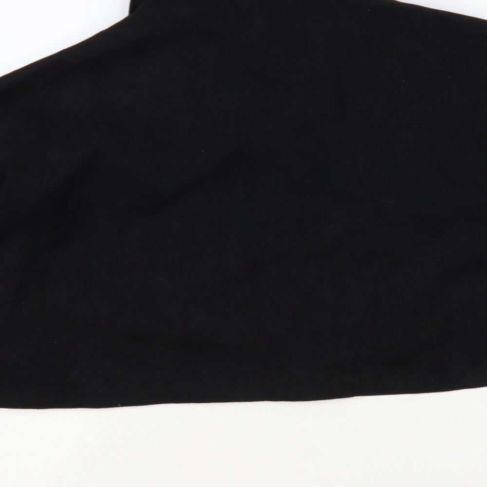 SheIn Womens Black Plaid Jacket Size M Button - Cropped