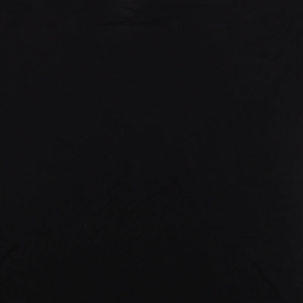 F&F Womens Black Viscose Basic T-Shirt Size 22 Boat Neck - Rainbow