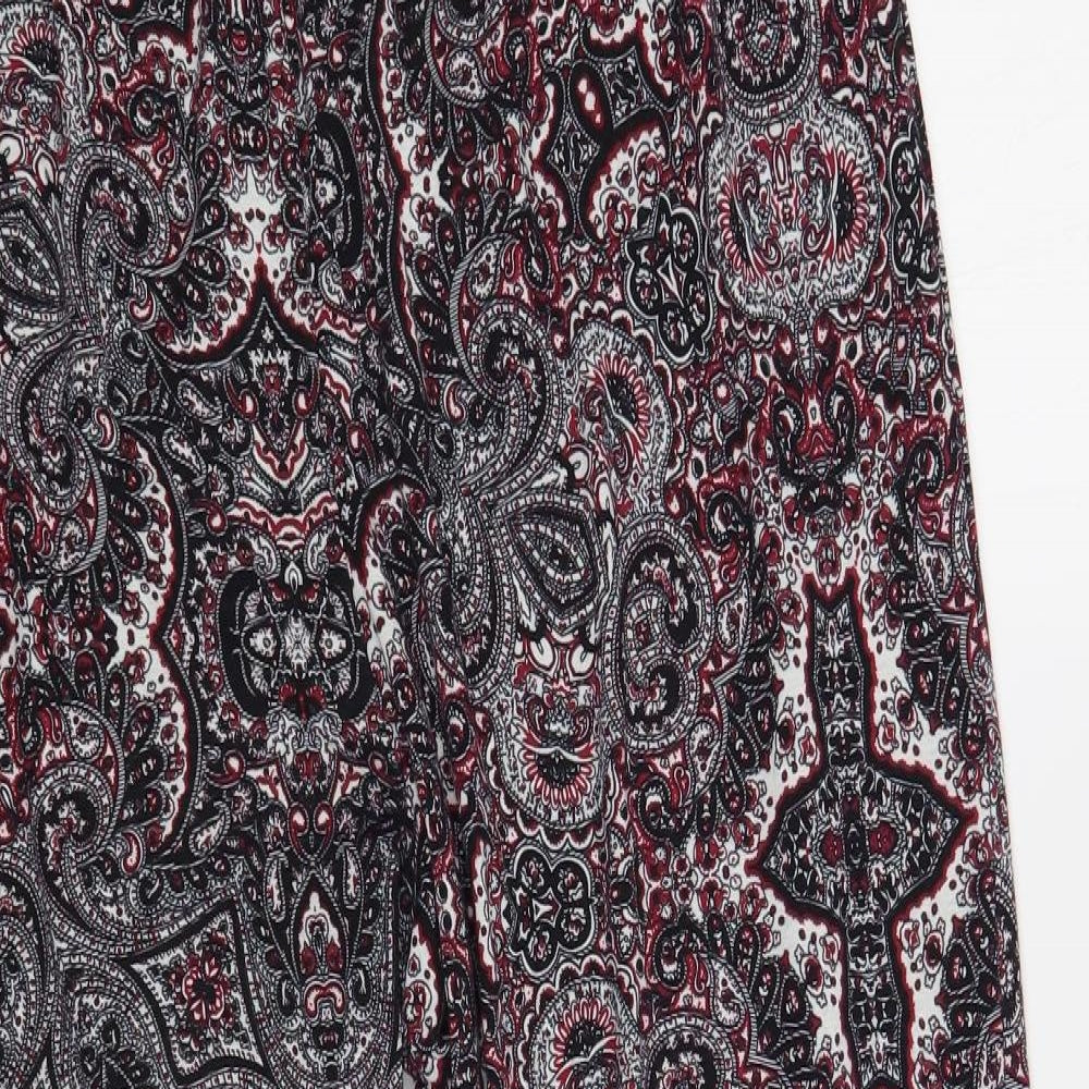 Atmosphere Womens Blue Paisley Polyester Trousers Size 16 L28 in Regular Drawstring