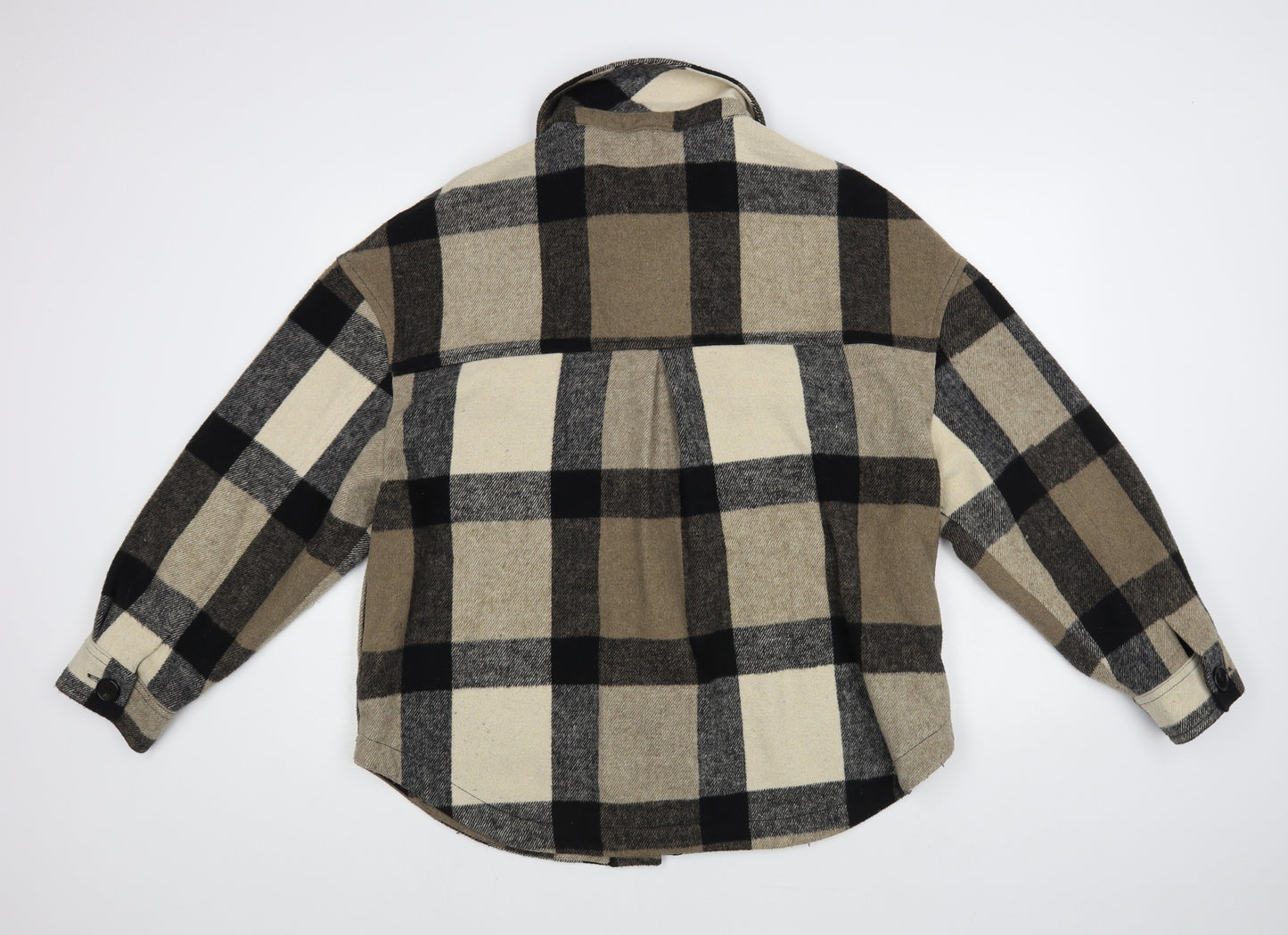 George Mens Beige Check Jacket Size L Button