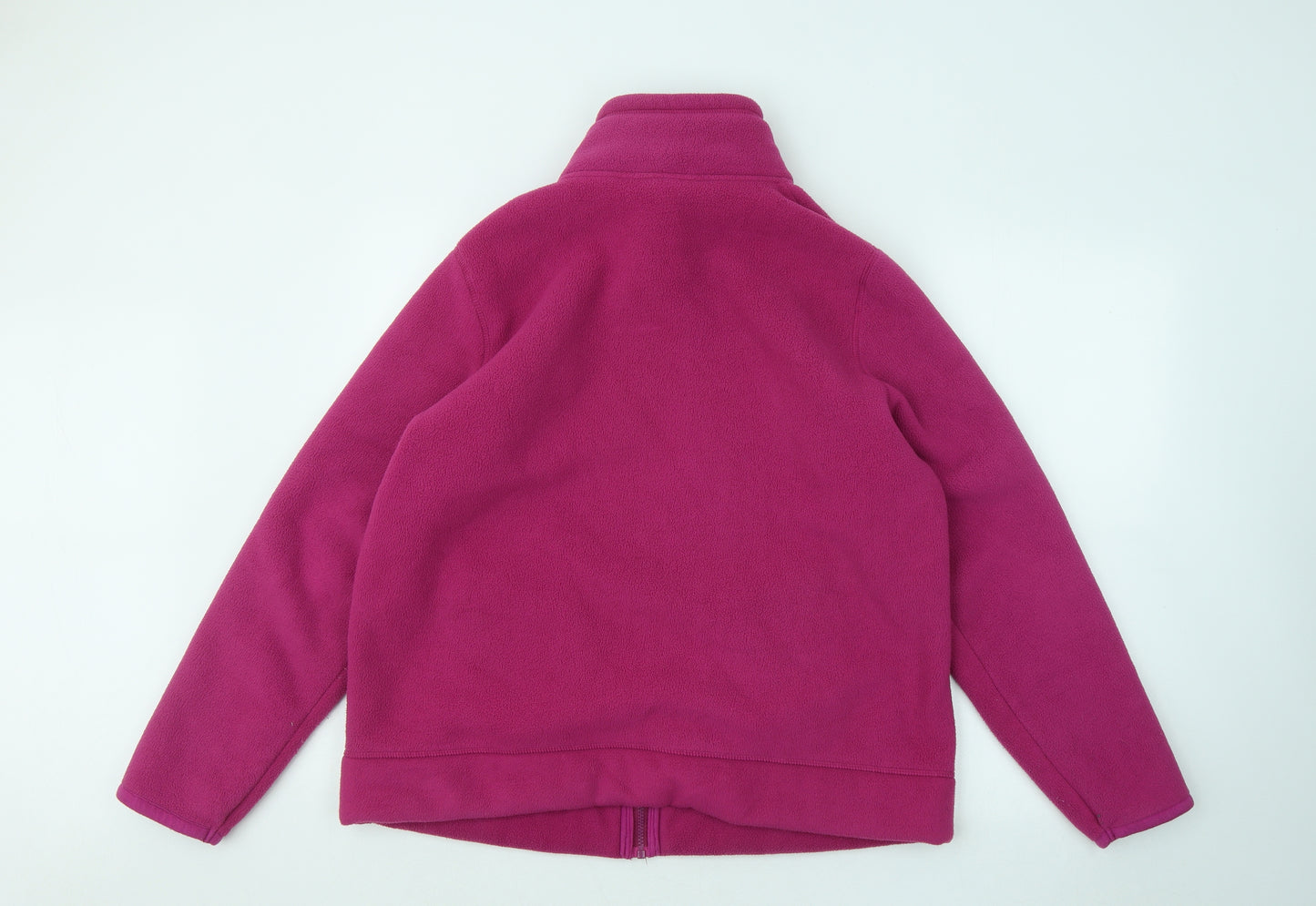 Marks and Spencer Womens Purple High Neck Polyester Full Zip Jumper Size 18