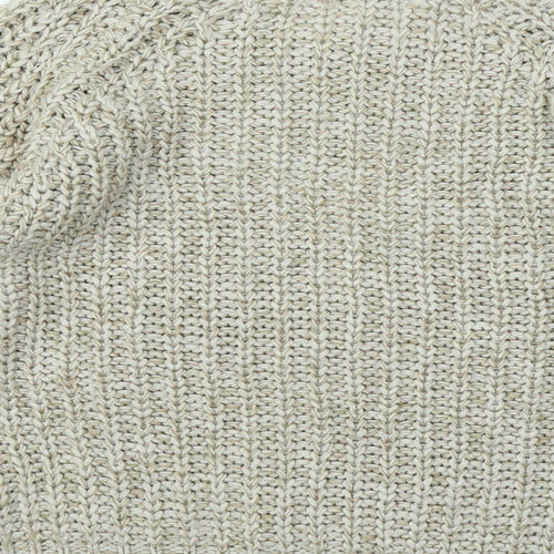 Store Twenty One Womens Beige Round Neck Acrylic Pullover Jumper Size M