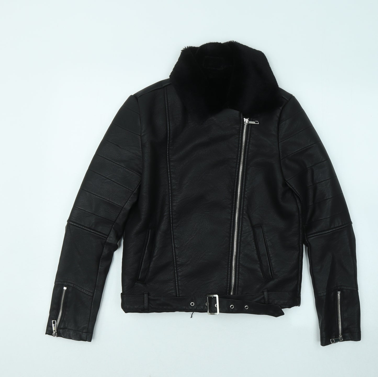 Candy Couture Girls Black Jacket Size 14 Years Zip