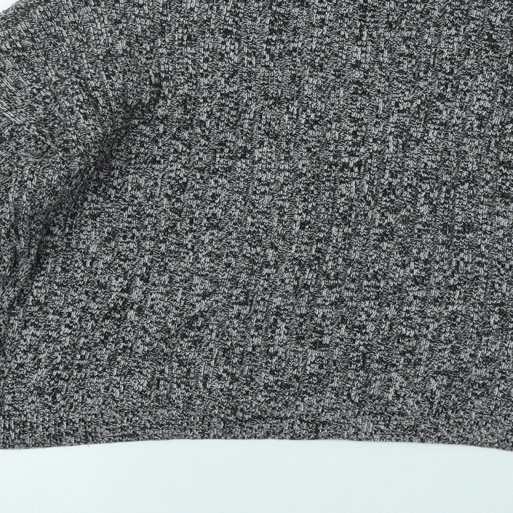 Topshop Womens Grey Round Neck Cotton Pullover Jumper Size 8