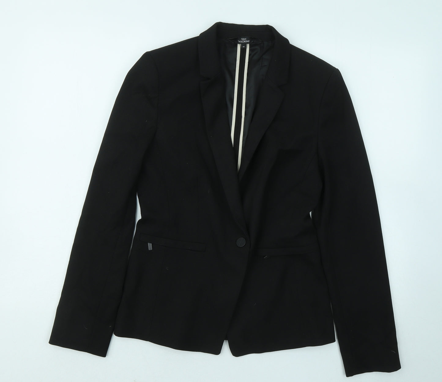 NEXT Womens Black Jacket Blazer Size 8 Button