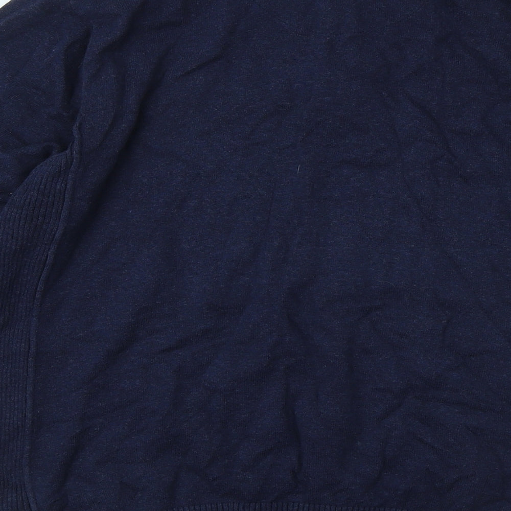 NEXT Womens Blue Collared Cotton Pullover Jumper Size L