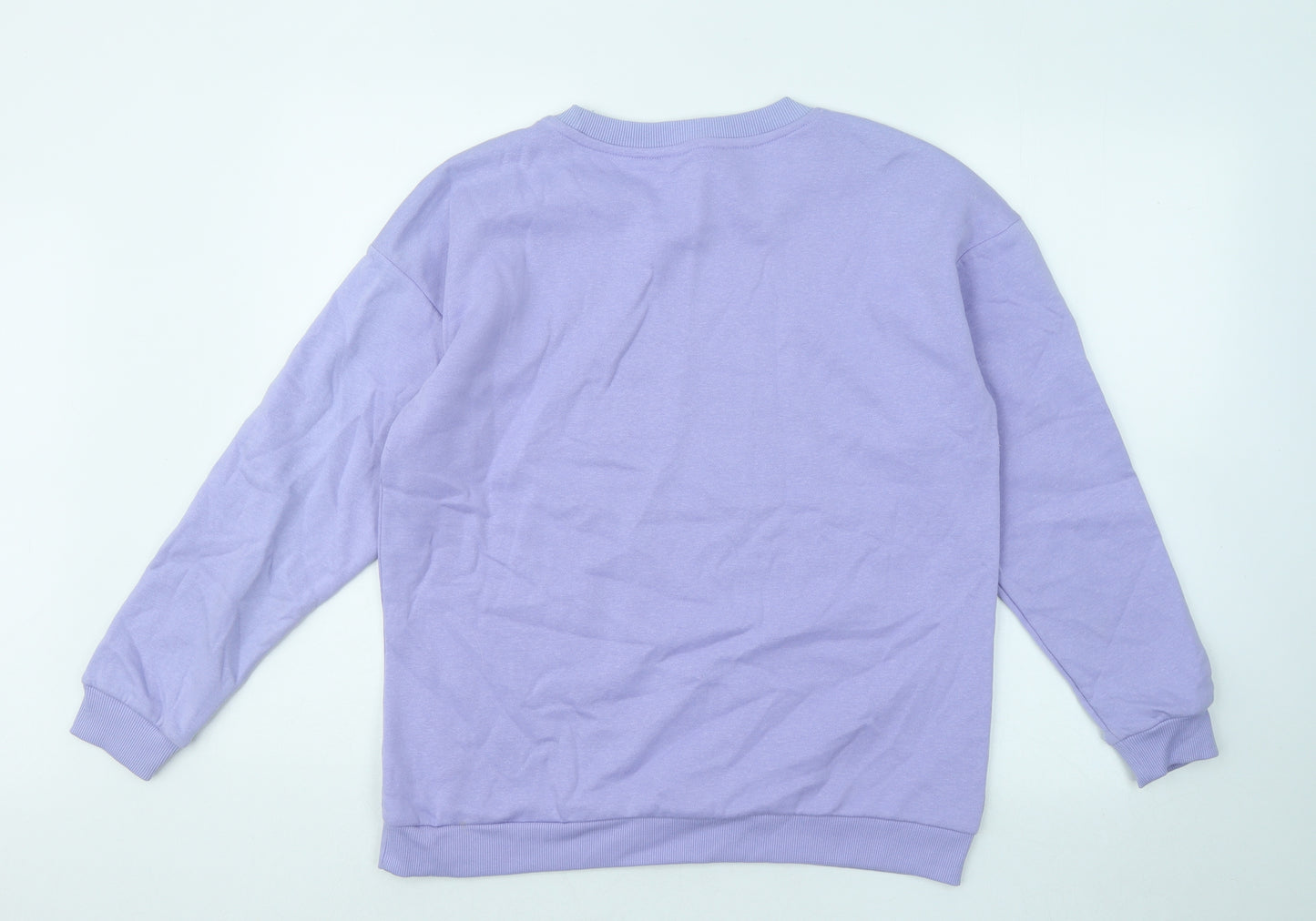 Amara Reya Womens Purple Cotton Pullover Sweatshirt Size 12 Pullover - Love