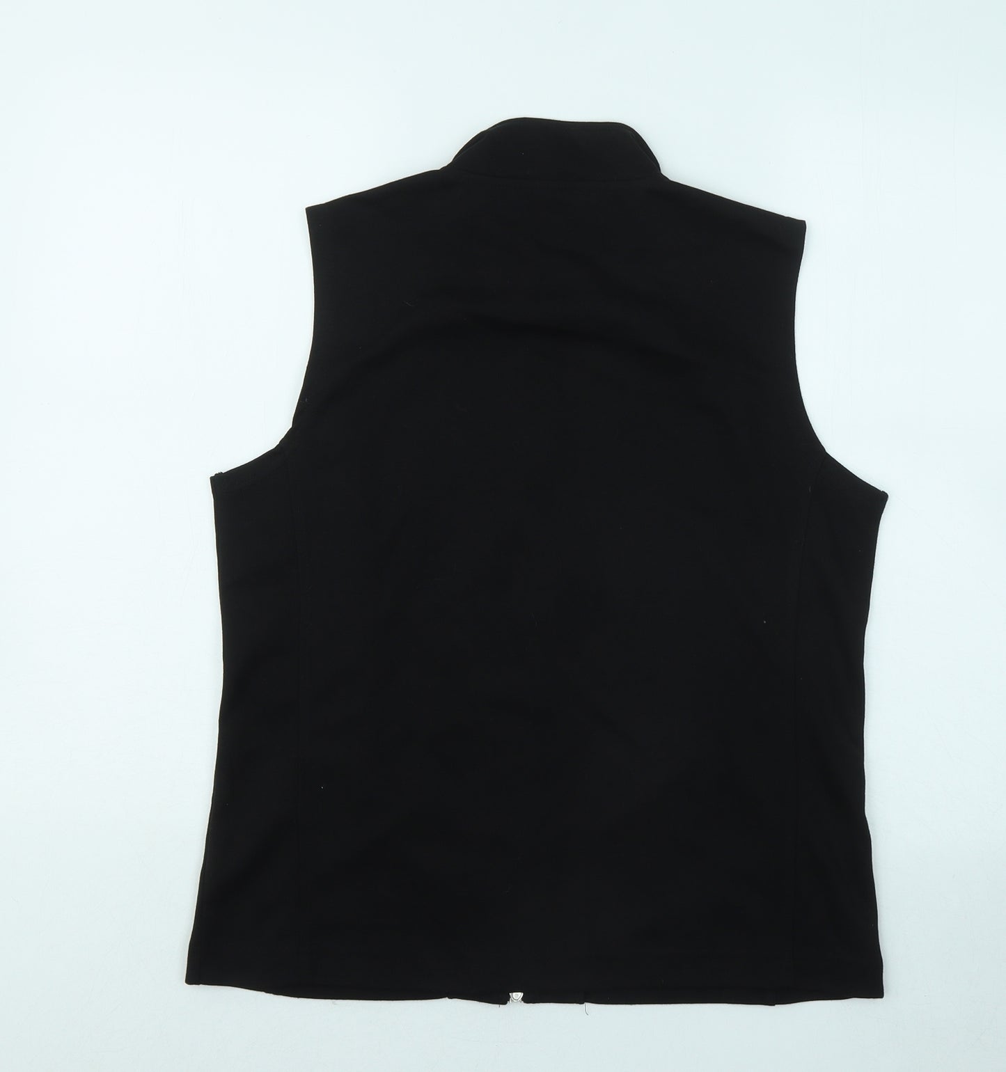 TIGI Womens Black Cotton Full Zip Sweatshirt Size 14 Zip