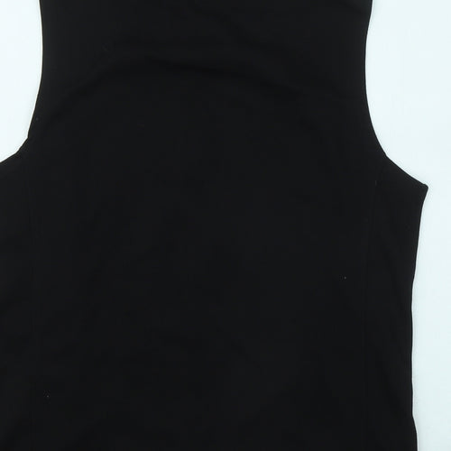 TIGI Womens Black Cotton Full Zip Sweatshirt Size 14 Zip
