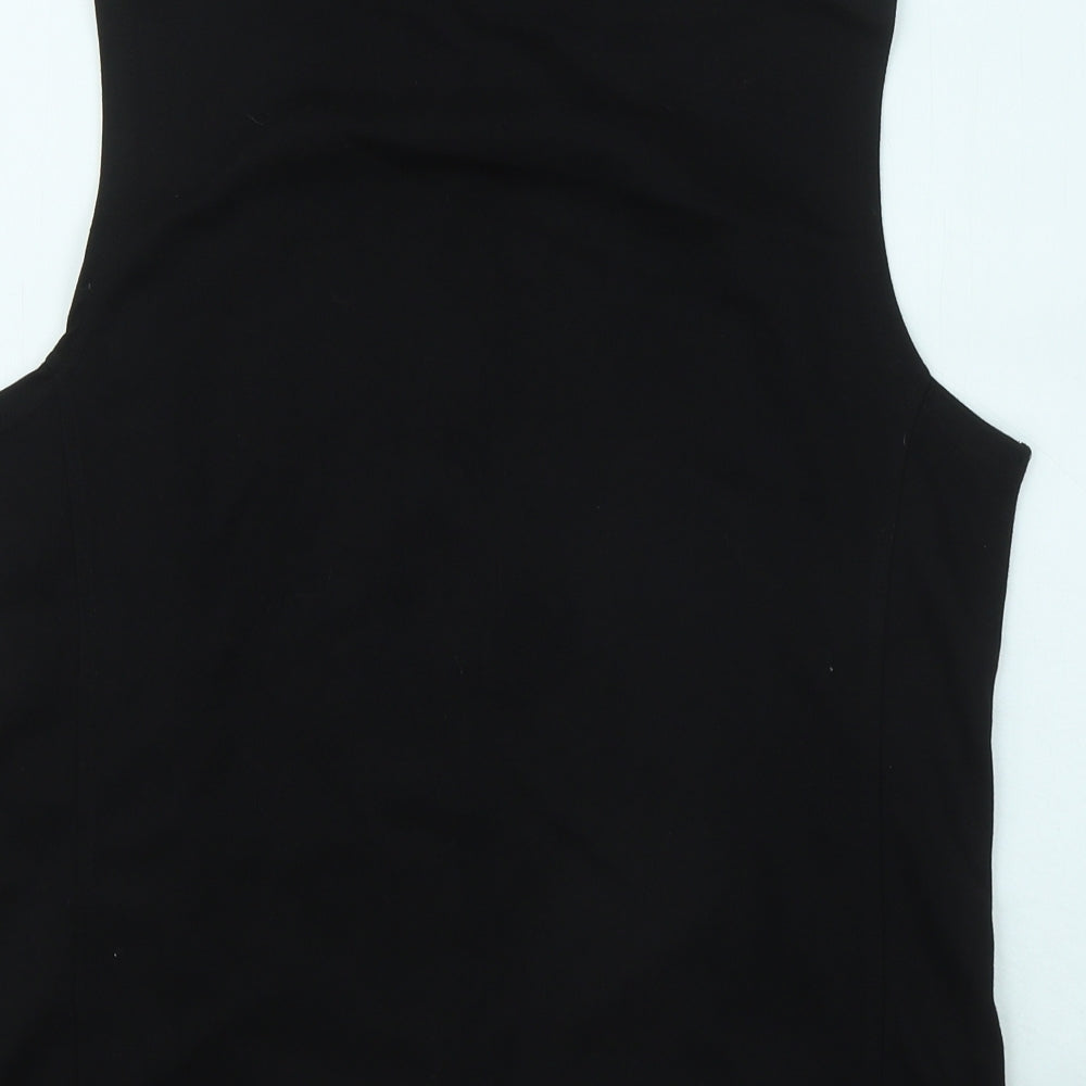 TIGI Womens Black Cotton Full Zip Sweatshirt Size 14 Zip